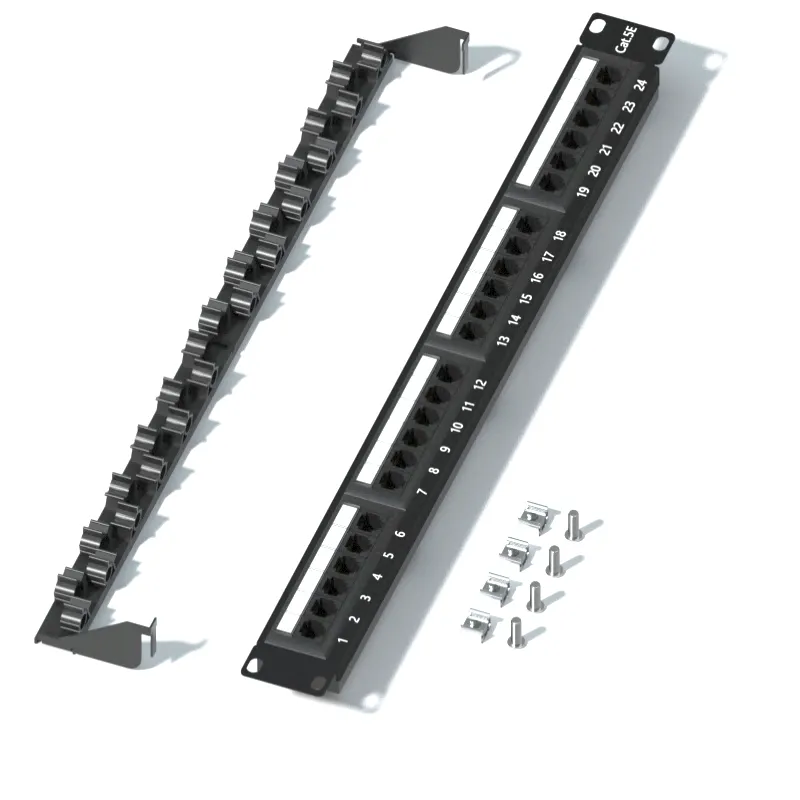 Патч-панель 24 порта, RJ-45, 1U, cat. 5e, неэкранированная